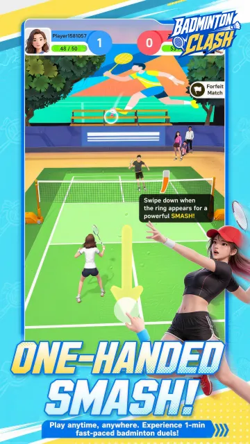 Badminton Clash match screenshot